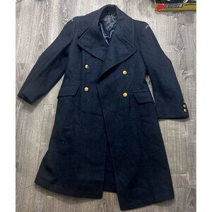 Vintage Royal Canadian Air Force Jacket Men's Size Large Long Navy Blue
